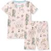 imageBurts Bees Baby Baby Girls Pajamas Sleeve Tee and Shorts 2Piece Pj Set 100 Organic CottonSealebration