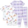 imageBurts Bees Baby Baby Girls Pajamas Tee and Pant 2Piece Pj Set 100 Organic CottonRoller Baby 2pk