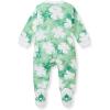 imageBurts Bees Baby Baby Girls Pajamas Zip Front NonSlip Footed Sleeper Pjs 100 Organic CottonArtsy Clover