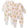imageBurts Bees Baby Baby Girls Pajamas Zip Front NonSlip Footed Sleeper Pjs 100 Organic CottonEggs  Coffee