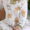 imageBurts Bees Baby Baby Girls Pajamas Zip Front NonSlip Footed Sleeper Pjs 100 Organic CottonFarm Fresh Eggs