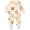 imageBurts Bees Baby Baby Girls Pajamas Zip Front NonSlip Footed Sleeper Pjs 100 Organic CottonFrench Toast