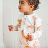 imageBurts Bees Baby Baby Girls Pajamas Zip Front NonSlip Footed Sleeper Pjs 100 Organic CottonFrench Toast