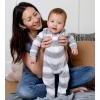 imageBurts Bees Baby Baby Girls Pajamas Zip Front NonSlip Footed Sleeper Pjs 100 Organic CottonHeather Grey Stripes