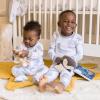 imageBurts Bees Baby Baby Girls Pajamas Zip Front NonSlip Footed Sleeper Pjs 100 Organic CottonHello Moon Light Blue