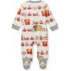 imageBurts Bees Baby Baby Girls Pajamas Zip Front NonSlip Footed Sleeper Pjs 100 Organic CottonHoliday Train