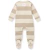 imageBurts Bees Baby Baby Girls Pajamas Zip Front NonSlip Footed Sleeper Pjs 100 Organic CottonOat Rugby Stripe