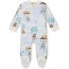 imageBurts Bees Baby Baby Girls Pajamas Zip Front NonSlip Footed Sleeper Pjs 100 Organic CottonParachute Pals Blue