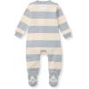 imageBurts Bees Baby Baby Girls Pajamas Zip Front NonSlip Footed Sleeper Pjs 100 Organic CottonQuarry Blue Rugby Stripe