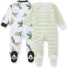 imageBurts Bees Baby Baby Girls Pajamas Zip Front NonSlip Footed Sleeper Pjs 100 Organic CottonToucan