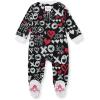 imageBurts Bees Baby Baby Girls Pajamas Zip Front NonSlip Footed Sleeper Pjs 100 Organic CottonXo Doodles