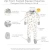 imageBurts Bees Baby Boys Snug Fit OnePiece Footed NonSlip SleeperA Bee CStripe