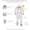 imageBurts Bees Baby Boys Snug Fit OnePiece Footed NonSlip SleeperBaby Trees