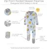 imageBurts Bees Baby Boys Snug Fit OnePiece Footed NonSlip SleeperLittle Planets