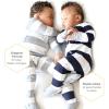 imageBurts Bees Baby Boys Snug Fit OnePiece Footed NonSlip SleeperMidnight Rugby Stripe