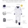 imageBurts Bees Baby Boys Snug Fit OnePiece Footed NonSlip SleeperMidnight Twinkle Bee
