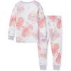 imageBurts Bees Baby Girls 2Piece Long Sleeve Tee and Pants Organic Cotton Pajama SetAloha Hibiscus