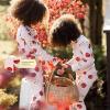 imageBurts Bees Baby Girls 2Piece Long Sleeve Tee and Pants Organic Cotton Pajama SetApple Orchard