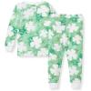 imageBurts Bees Baby Girls 2Piece Long Sleeve Tee and Pants Organic Cotton Pajama SetArtsy Clover