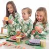 imageBurts Bees Baby Girls 2Piece Long Sleeve Tee and Pants Organic Cotton Pajama SetArtsy Clover