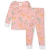 imageBurts Bees Baby Girls 2Piece Long Sleeve Tee and Pants Organic Cotton Pajama SetDesert Moths