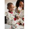 imageBurts Bees Baby Girls 2Piece Long Sleeve Tee and Pants Organic Cotton Pajama SetHoliday Hands