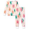imageBurts Bees Baby Girls 2Piece Long Sleeve Tee and Pants Organic Cotton Pajama SetOrange Crush