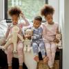 imageBurts Bees Baby Girls 2Piece Long Sleeve Tee and Pants Organic Cotton Pajama SetPolar Mountain Pink