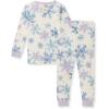 imageBurts Bees Baby Girls 2Piece Long Sleeve Tee and Pants Organic Cotton Pajama SetSnowflake Flurries