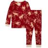 imageBurts Bees Baby Girls 2Piece Long Sleeve Tee and Pants Organic Cotton Pajama SetStarry Reindeer