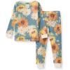 imageBurts Bees Baby Girls 2Piece Long Sleeve Tee and Pants Organic Cotton Pajama SetSunflowers