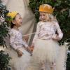 imageBurts Bees Baby Girls 2Piece Long Sleeve Tee and Pants Organic Cotton Pajama SetTea Time