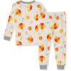 imageBurts Bees Baby Girls 2Piece Long Sleeve Tee and Pants Organic Cotton Pajama SetTurkey Gobble