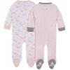 imageBurts Bees Baby Girls Loose Fit Organic Cotton Sleep and Play OnePiece Zip Front Footed PajamasGraceful Swans