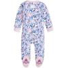 imageBurts Bees Baby Girls Loose Fit Organic Cotton Sleep and Play OnePiece Zip Front Footed PajamasWatercolor Dreams