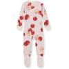 imageBurts Bees Baby Girls Snug Fit OnePiece Footed NonSlip Sleeper PajamasApple Orchard