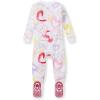 imageBurts Bees Baby Girls Snug Fit OnePiece Footed NonSlip Sleeper PajamasBee Mine
