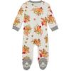 imageBurts Bees Baby Girls Snug Fit OnePiece Footed NonSlip Sleeper PajamasCornycopia