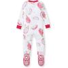 imageBurts Bees Baby Girls Snug Fit OnePiece Footed NonSlip Sleeper PajamasDragon Fruit