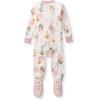 imageBurts Bees Baby Girls Snug Fit OnePiece Footed NonSlip Sleeper PajamasFairy Garden