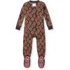 imageBurts Bees Baby Girls Snug Fit OnePiece Footed NonSlip Sleeper PajamasFloral Arches
