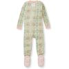 imageBurts Bees Baby Girls Snug Fit OnePiece Footed NonSlip Sleeper PajamasFloral Tile