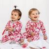imageBurts Bees Baby Girls Snug Fit OnePiece Footed NonSlip Sleeper PajamasI Love You