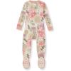 imageBurts Bees Baby Girls Snug Fit OnePiece Footed NonSlip Sleeper PajamasMountain Floral
