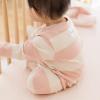 imageBurts Bees Baby Girls Snug Fit OnePiece Footed NonSlip Sleeper PajamasPink Sand Rugby Stripe