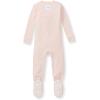 imageBurts Bees Baby Girls Snug Fit OnePiece Footed NonSlip Sleeper PajamasPink Solid Rib