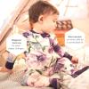 imageBurts Bees Baby Girls Snug Fit OnePiece Footed NonSlip Sleeper PajamasPurple Watercolor Daylily