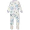 imageBurts Bees Baby Girls Snug Fit OnePiece Footed NonSlip Sleeper PajamasSnowflake Flurries