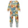 imageBurts Bees Baby Girls Snug Fit OnePiece Footed NonSlip Sleeper PajamasSunflowers