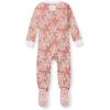 imageBurts Bees Baby Girls Snug Fit OnePiece Footed NonSlip Sleeper PajamasVibrant Garden